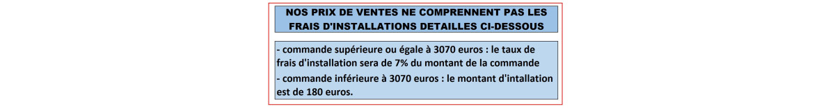 ACCESSOIRE ET OPTIONS DES TABLES